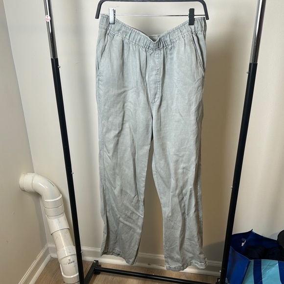 Zara Relaxed Loose Fit Comfy Mint Green Casual Pants Size Large - Picture 1 of 7